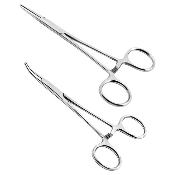 Ainiv 2-Piece Stainless Steel Hemostat Set