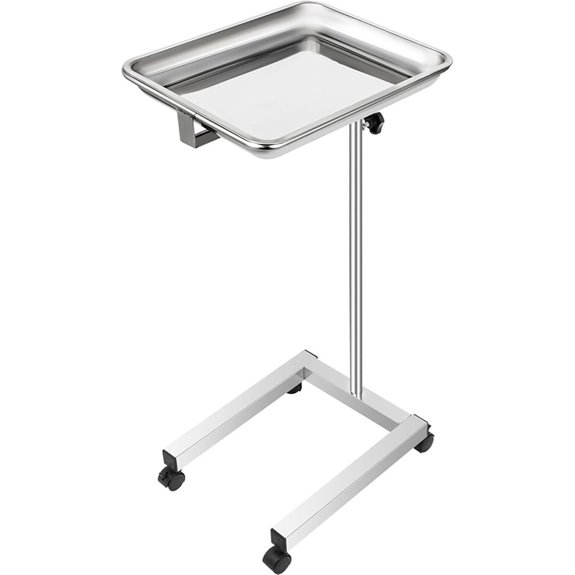 VEVOR Stainless Steel Lab Cart with Removable Tray