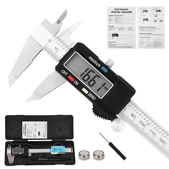 Digital Caliper with LCD Stainless Steel 6 Inch