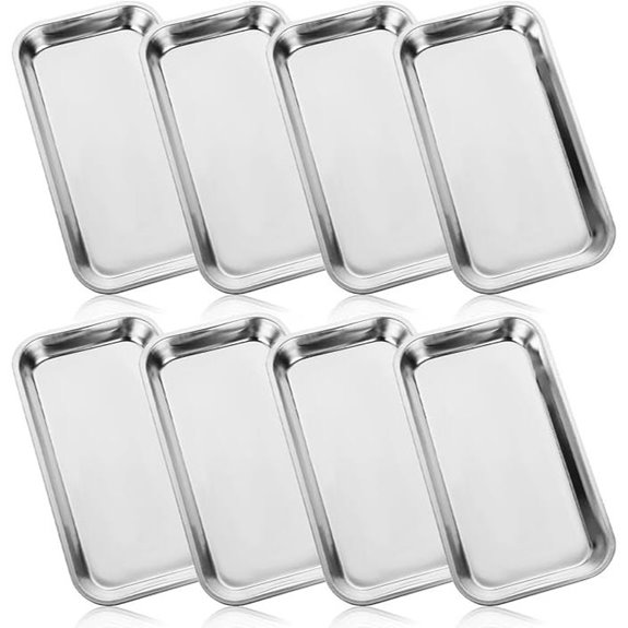 8PCS Stainless Steel Surgical Tray for Medical Use