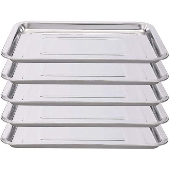 DOWEI 5 Pack Stainless Steel Medical Instrument Trays
