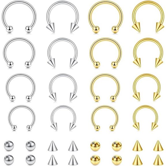 TOKRING Septum Nose Rings Stainless Steel Jewelry