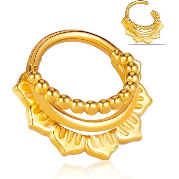 Doearko 16G Stainless Steel Septum Rings (8mm)