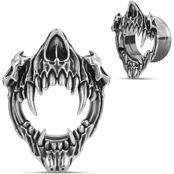 COOEAR Stainless Steel Tunnels with Sharp Teeth Design