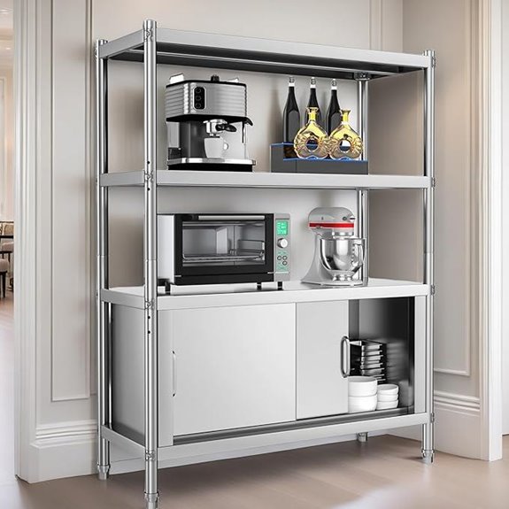 YITAHOME 4-Tier Stainless Steel Storage Shelf Unit