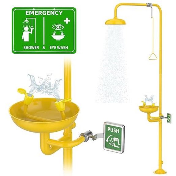Wall-Mounted Emergency Eye Wash Station with Stainless Steel