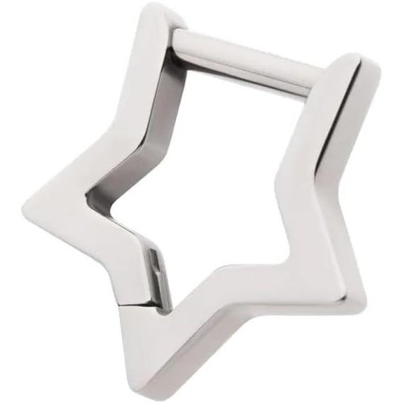 Pierced Owl 16GA Implant Grade Titanium Star Shaped Clicker Ring