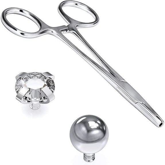 Vsnnsns Surgical Steel Body Piercing Tools Kit