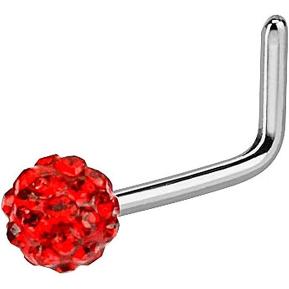 Forbidden Body Jewelry 20g Steel Crystal Nose Stud