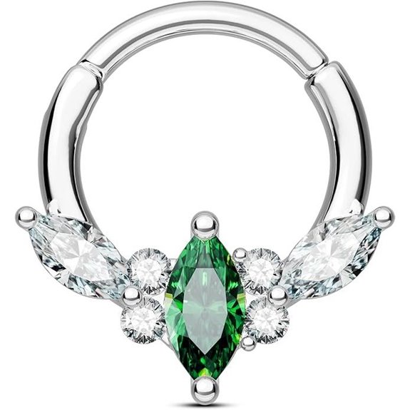 OUFER Septum Rings 16G CZ Steel Cartilage Jewelry