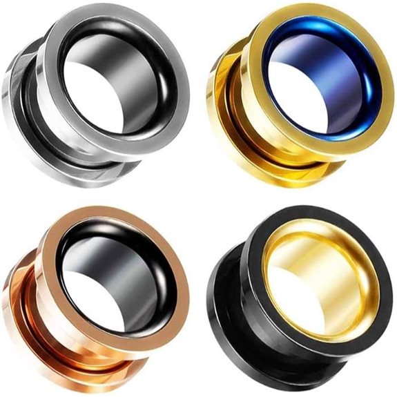 COOEAR Steel Ear Gauges & Flesh Stretchers