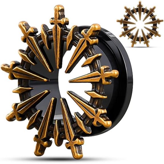 COOEAR Steel Ear Tunnel and Plug Set