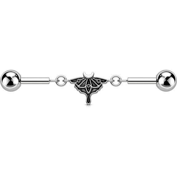 OUFER Moth Industrial Piercing Jewelry 14G Steel