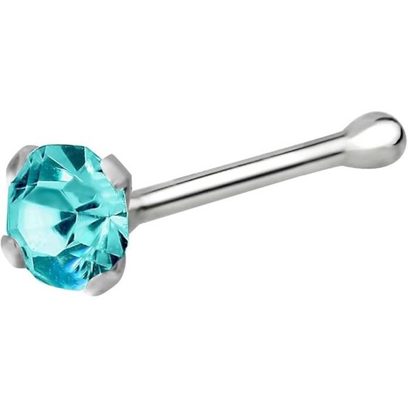 Forbidden Body Jewelry 22g Sterling Silver Nose Studs