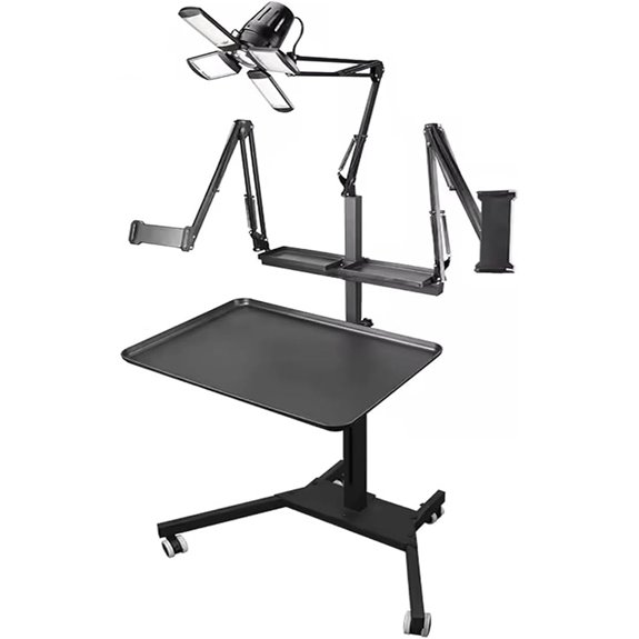 Multifunctional Tattoo Workstation Cart with LED Light