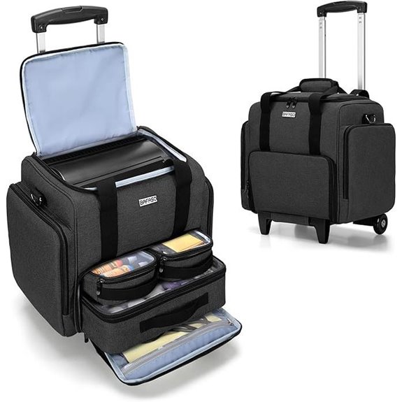 BAFASO Rolling Tattoo Case with Pouches and Dolly