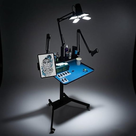 GBK Tattoo Workstation with LED Light & Wheels