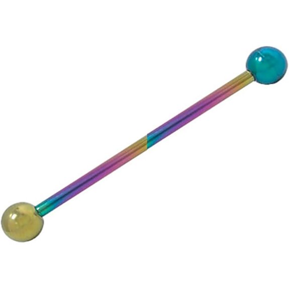 Satix F136 Titanium Industrial Barbell Earrings 38mm