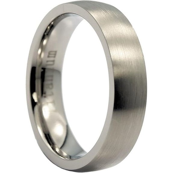Titanium 5mm or 7mm Brushed Grade 5 Comfort Fit Ring Wedding Band
