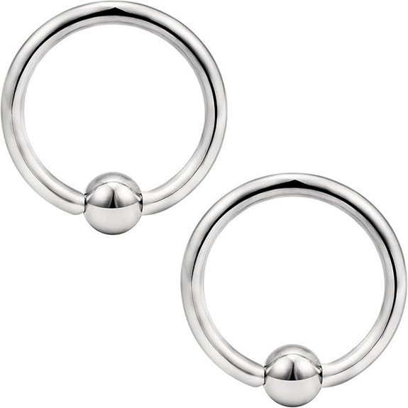 Ftovosyo G23 Titanium Captive Bead Body Jewelry (2PCS)