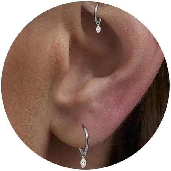 Titanium Dangle Huggie Hoop Rook Cartilage Earring