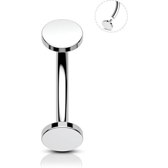 COCHARM Titanium Disc Belly Button Rings (14G)