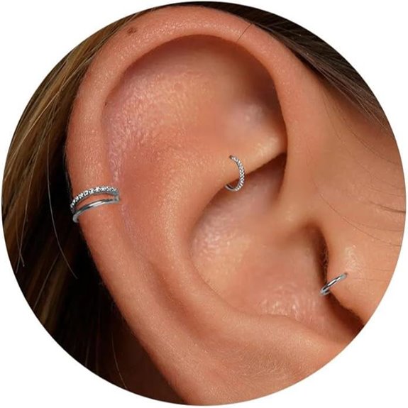 3PCS Titanium Cartilage & Ear Piercing Jewelry