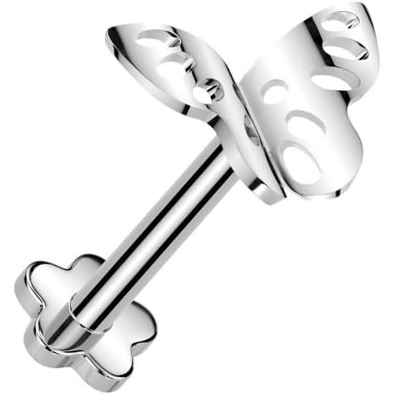 Pierced Owl Titanium Flower Top Body Jewelry