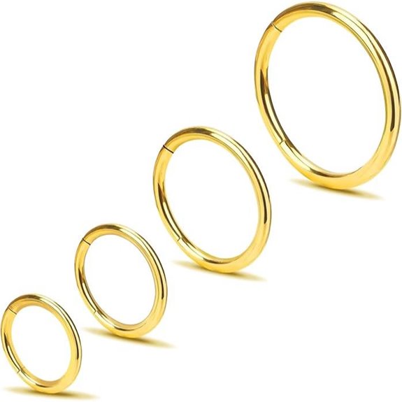 Titanium Nose Rings 20G-16G Hinged Segment Piercing