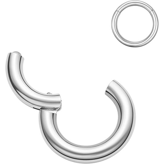 MissNity G23 Titanium Hoop Nose Piercing Rings