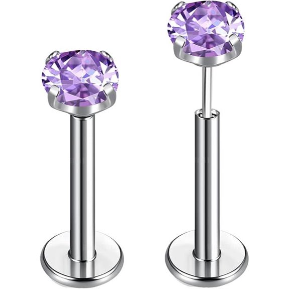 G23 Titanium Lip Rook Labret & Cartilage Piercing Set