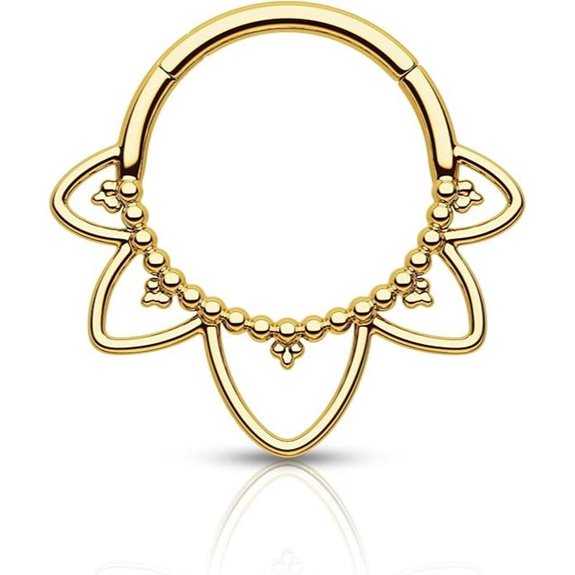 Minimalist Lotus Titanium Septum & Helix Earrings