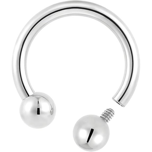 Titanium Internally Threaded Nose Rings for Piercing