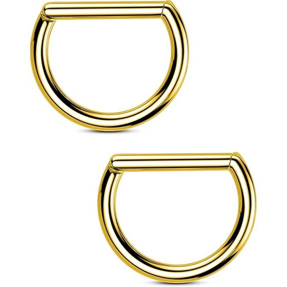 OUFER Titanium Nipple & Septum Piercing Jewelry (2 Pack)