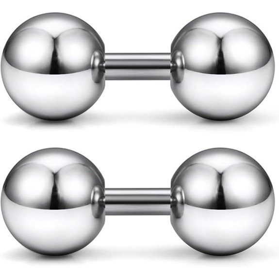 Yaalozei G23 Titanium Piercing Balls & Rings Set