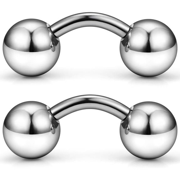 Yaalozei G23 Titanium Piercing Balls & Rings Set