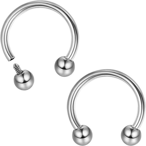 MILACOLATO Titanium Septum Rings for Nose & Piercing