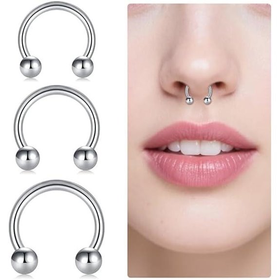 Longita Titanium Septum Ring Jewelry (16g/18g)