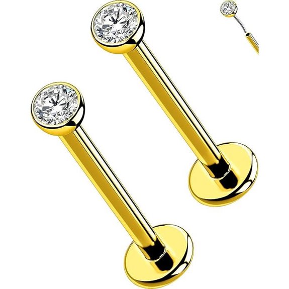 OUFER Titanium Threadless Nose Stud Earrings Set