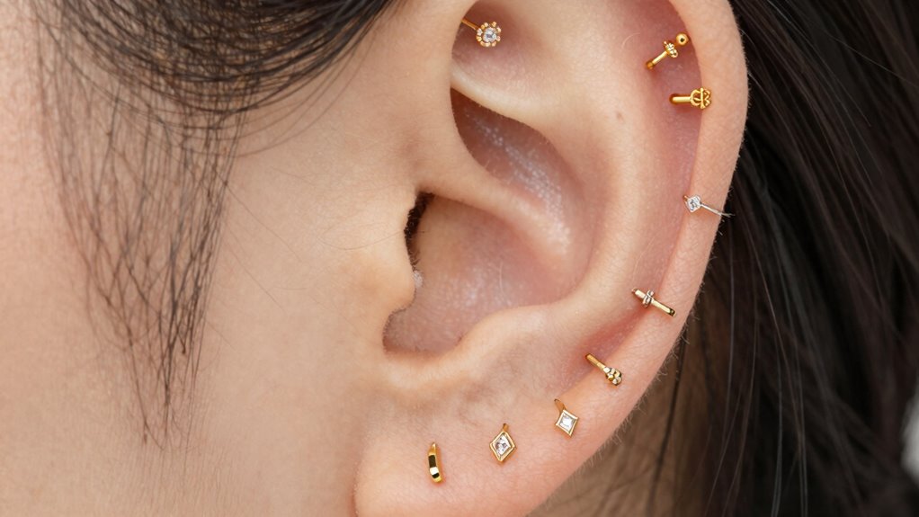 top 14k gold ear studs
