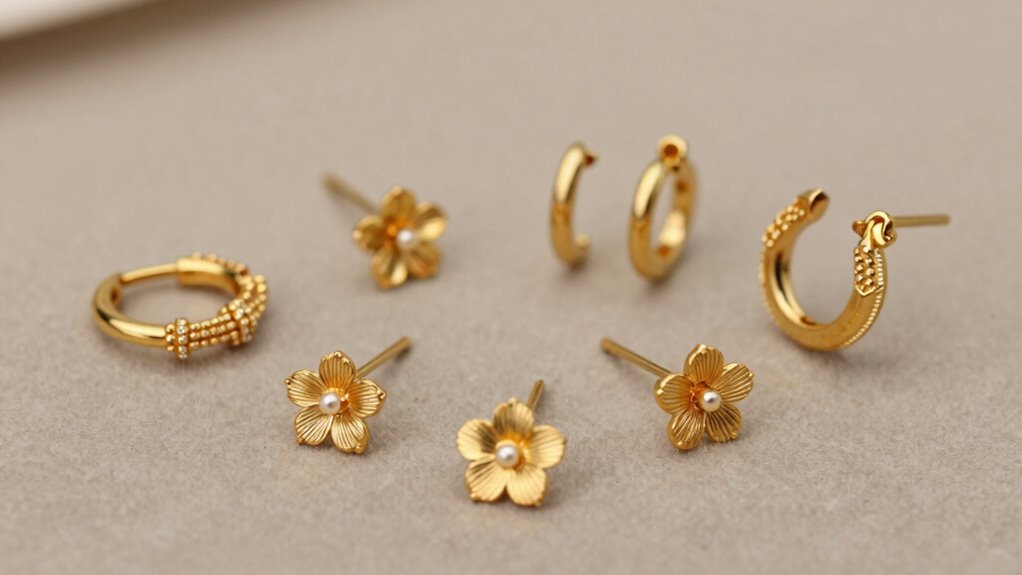 top 7 18k gold nostril studs