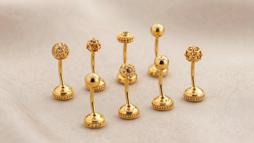 top 8 gold belly rings