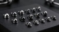 top black steel tongue rings