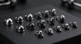 top black steel tongue rings