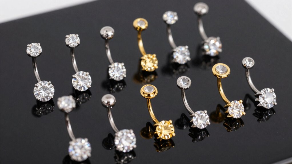 top cz belly button rings