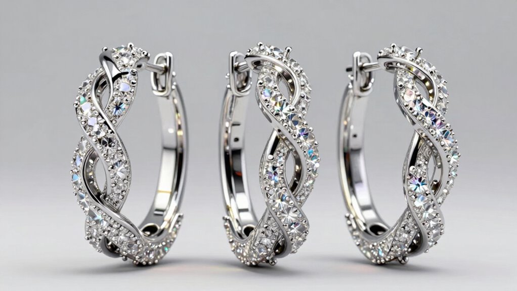 top diamond helix earrings