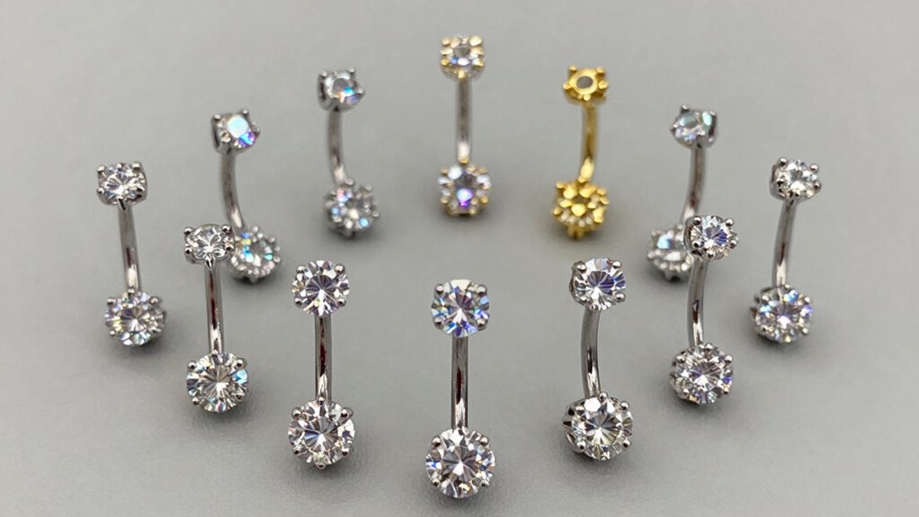 top diamond navel jewelry