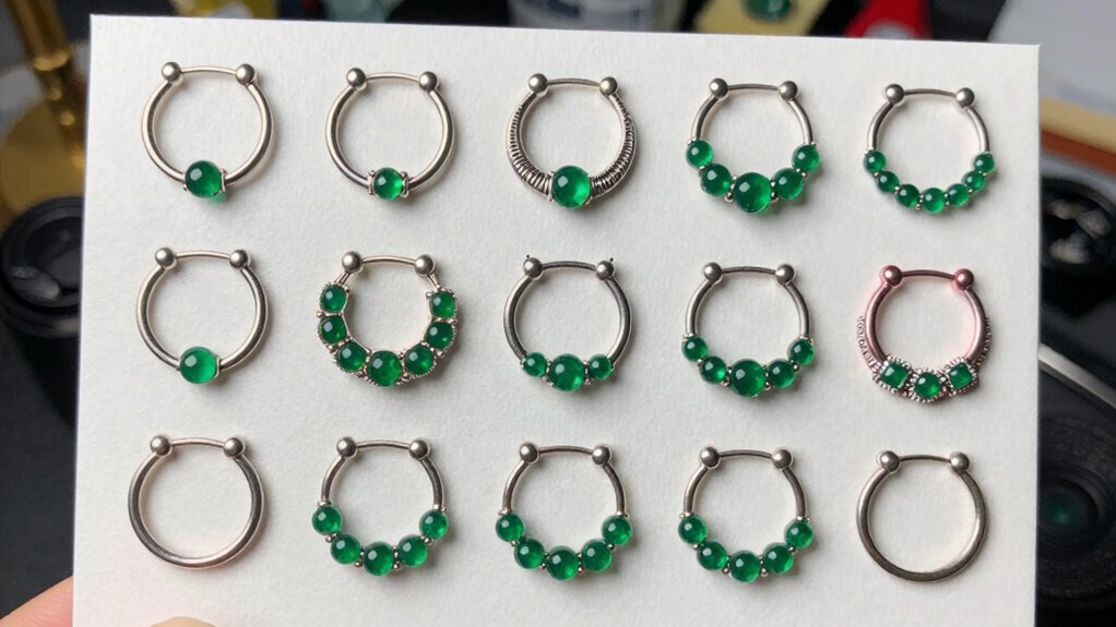 top emerald nose hoop styles