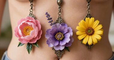 top flower belly dangle styles