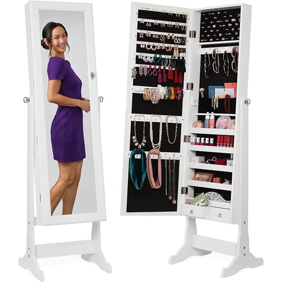 Best Choice Freestanding Jewelry Armoire with Mirror